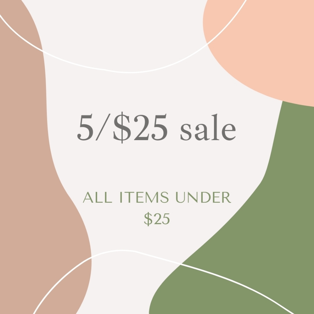 5 for 25 closet sale all items under $25 included